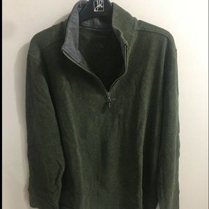 L.L. Bean Mens Large 1/4 zip Pullover  Green